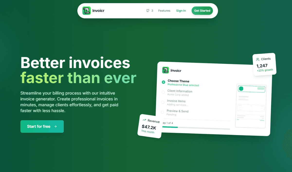 Invoicr | Pro Invoice Generator